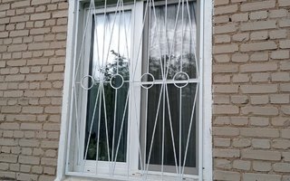 глухая оконная решетка для двустворчатого окна из металла по ГОСТу